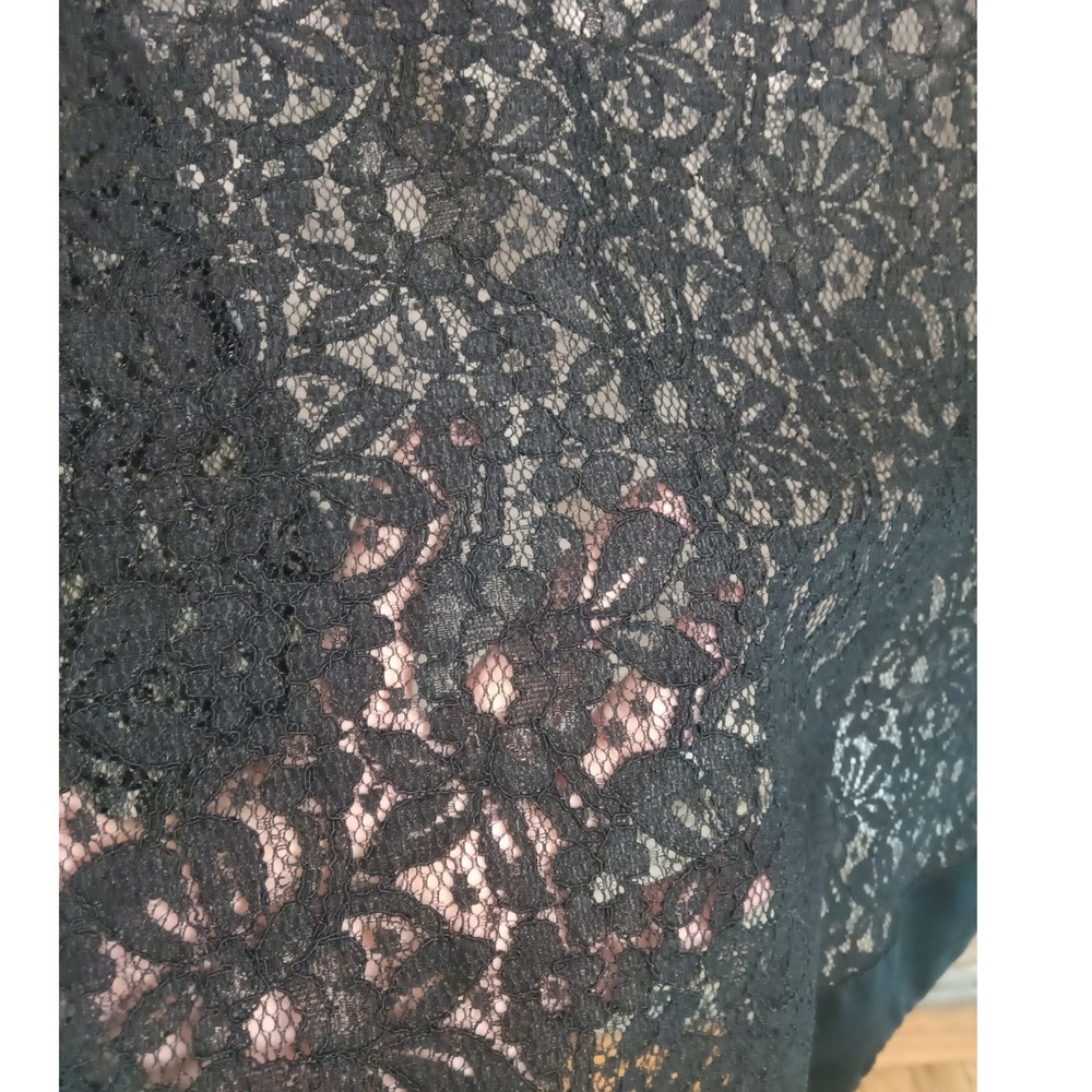White House Black Market Black Lace Strapless Cocktail‎ Dress Size 8 - Picture 4 of 14